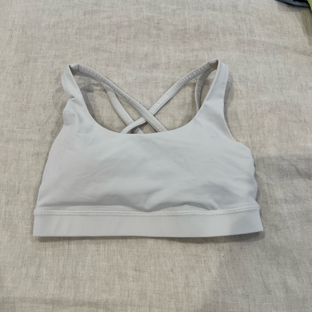 White Lululemon sports bra size 2